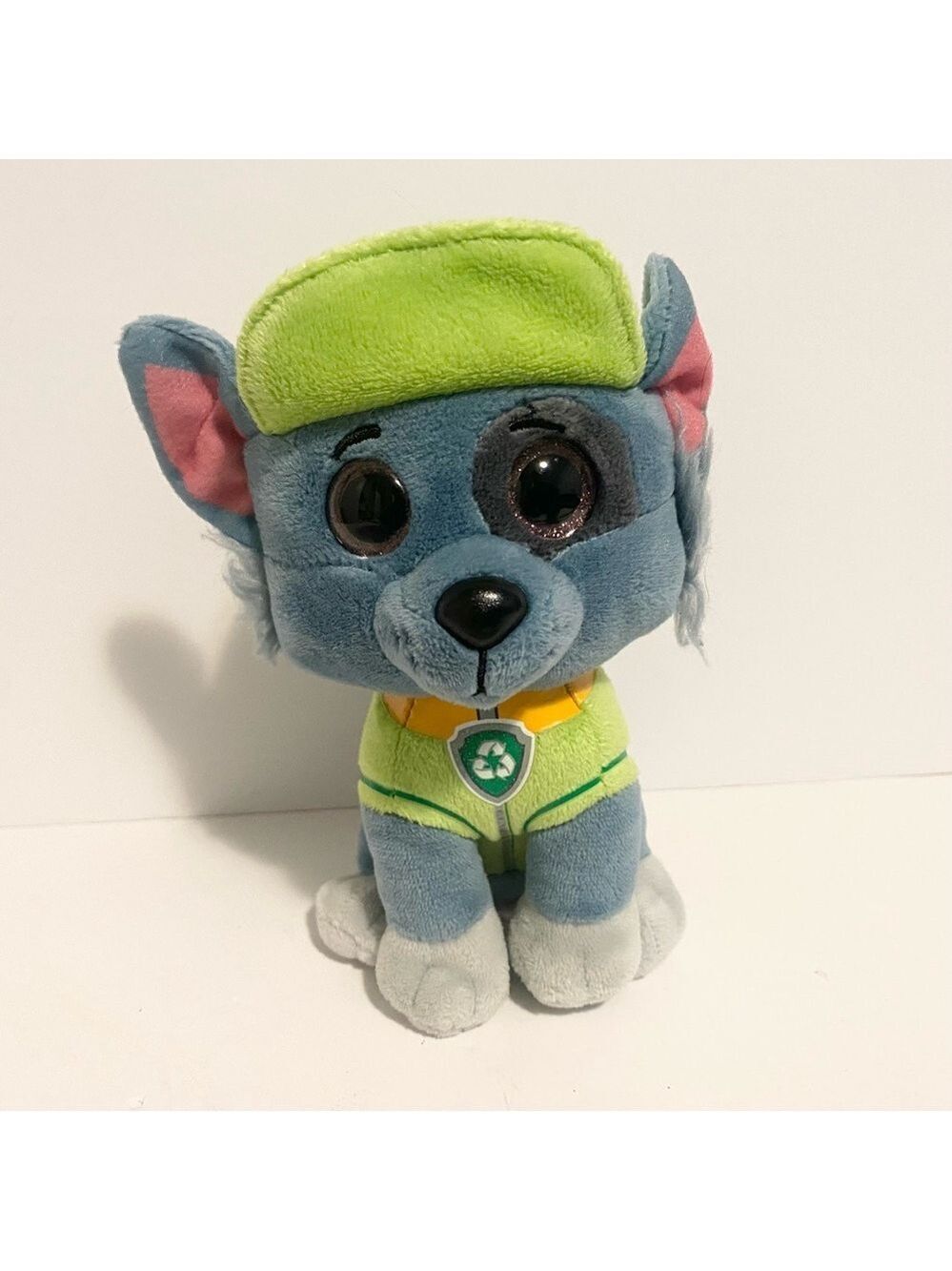 Ty Beanie Boo Paw Patrol Plush Rocky Stuffed Animal Toy Recycling Puppy Green